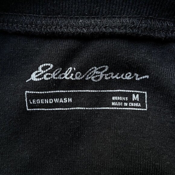 Eddie Bauer Snowflakes Nordic Black Long Sleeve Crew Neck Sweatshirt Women’s M - Picture 5 of 6